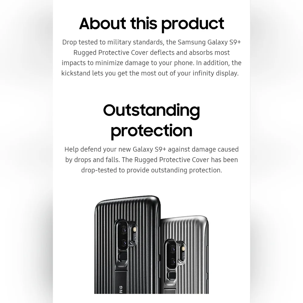 Samsung Galaxy S9+ Rugged Protective Cover with Kickstand